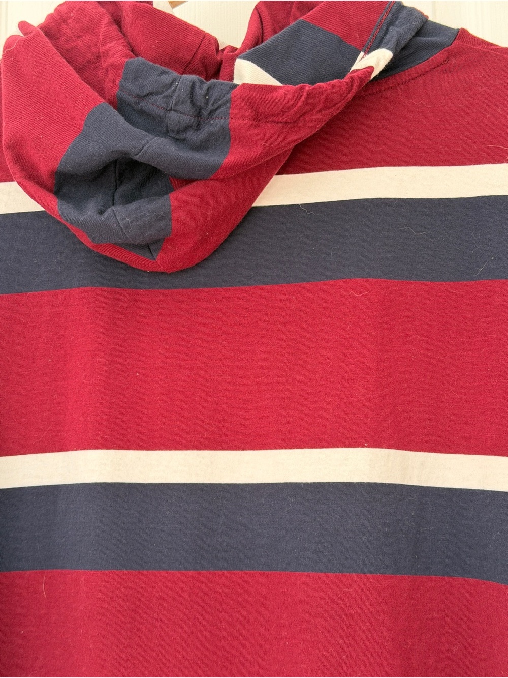 Men’s Polo Ralph Lauren Burgundy Navy White Striped Hoodie Big&Tall - Picture 8 of 12
